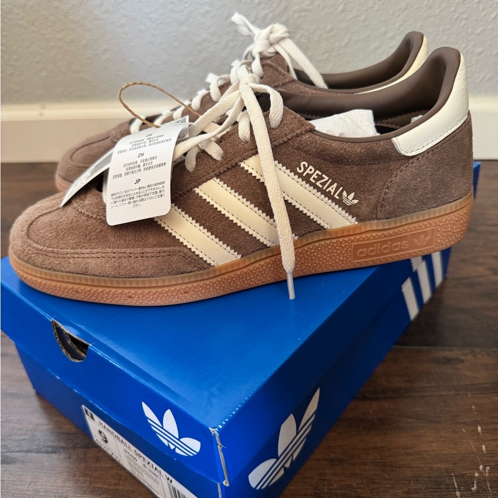 Adidas Spezial Brown and Cream Sneakers